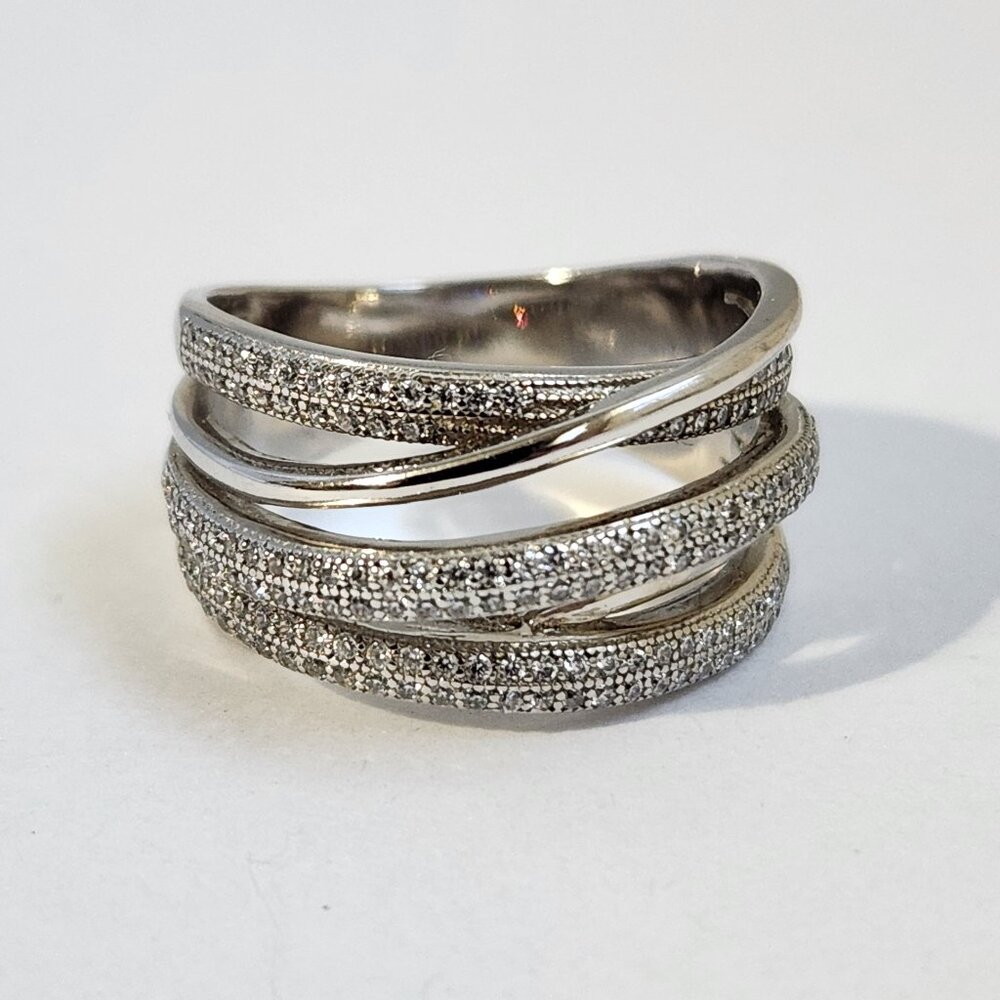 Estate Silver Multi-Band Ring - Picture 9 of 13
